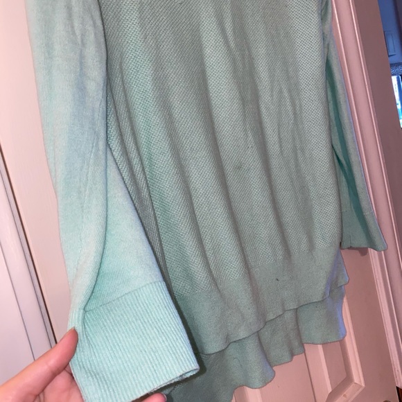 Mint green waffle knit sweater size XL - Picture 3 of 3